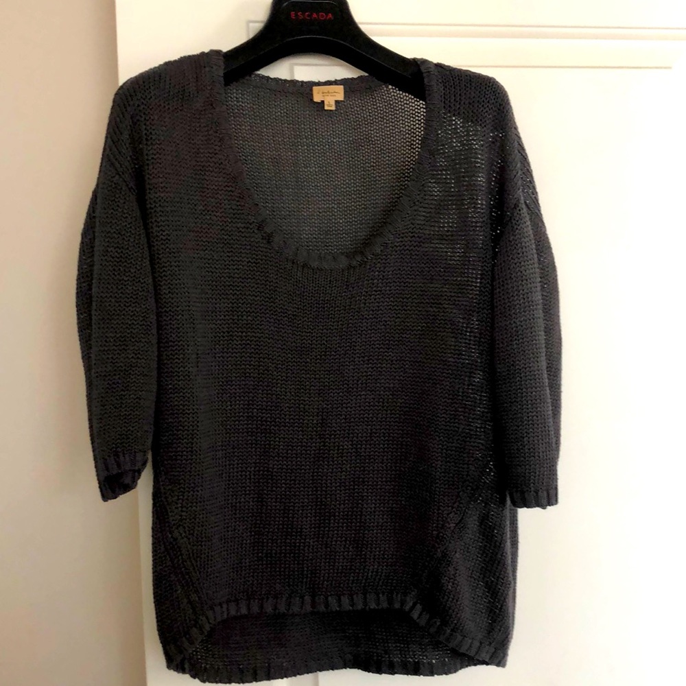 Talula Babaton silk and linen open weave top